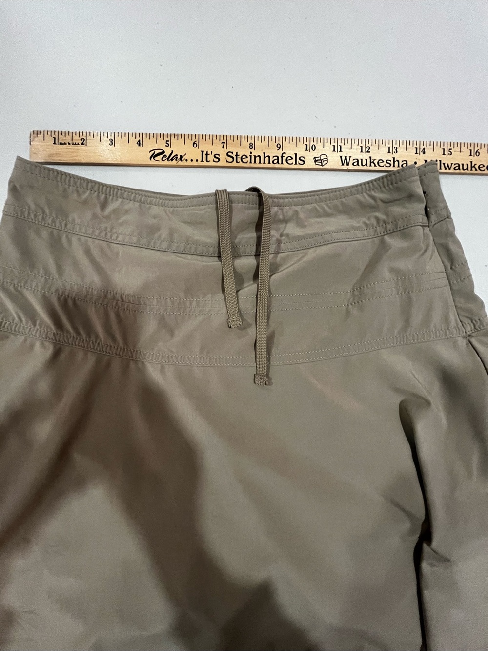 Athleta Khaki A-Line Skort with Drawstring Waist - Picture 8 of 10